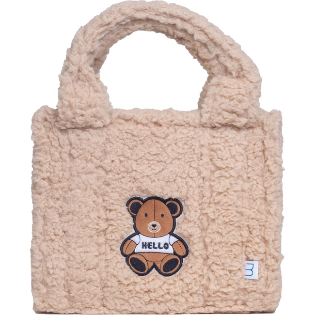 Sherpa Tote Bag with Matching Coin Purse, Teddy Bear