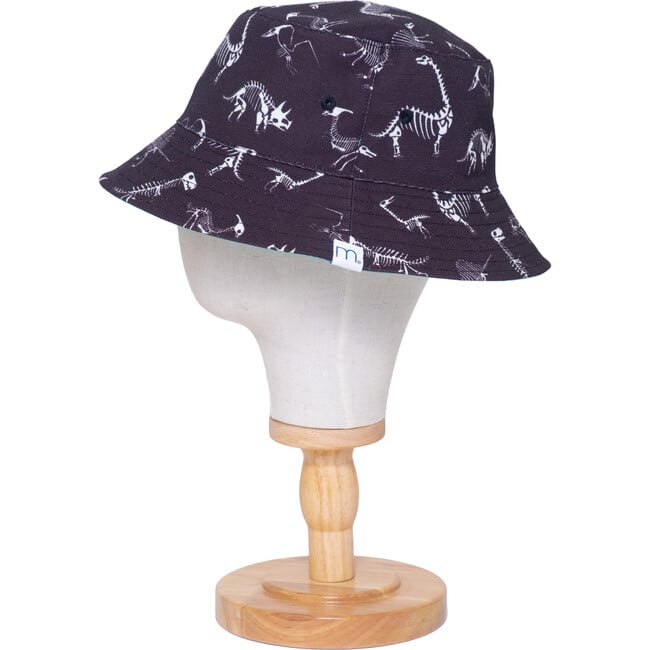Reversible Glow-in-the-Dark Bucket Hat ,Dino Skeleton Bones - Hats - 5