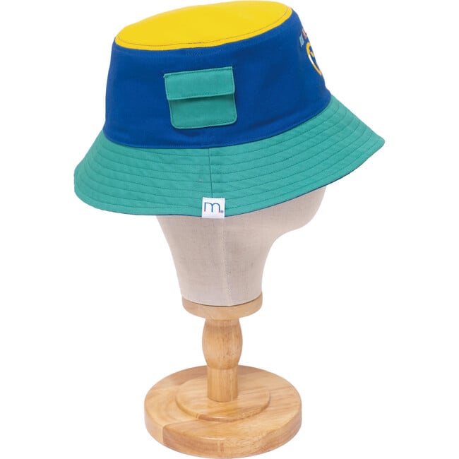 Reversible Bucket Hat ,Blue Smile - Hats - 2