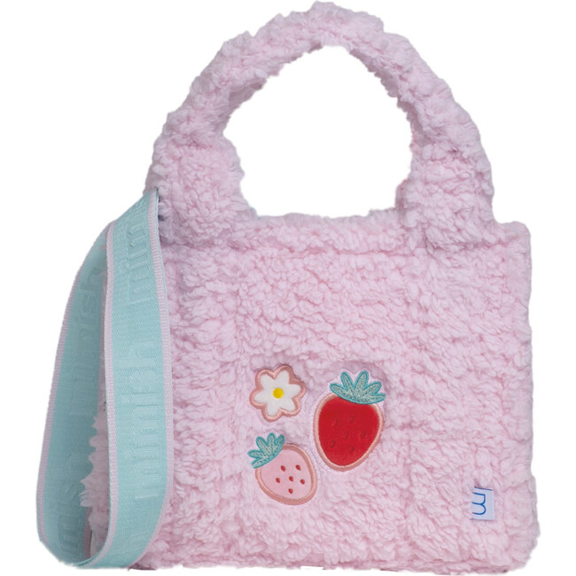 Sherpa Tote Bag with Matching Coin Purse, Strawberry - Bags - 5
