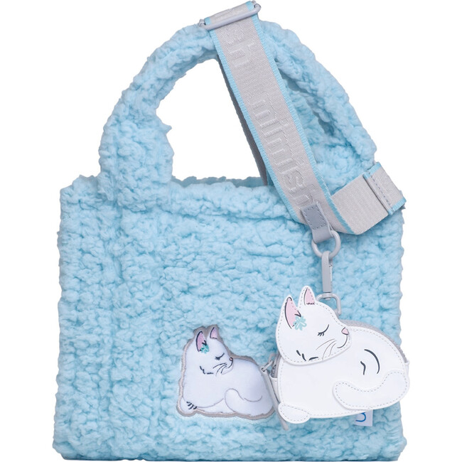 Sherpa Tote Bag with Matching Coin Purse, Sweet Cat - Bags - 4