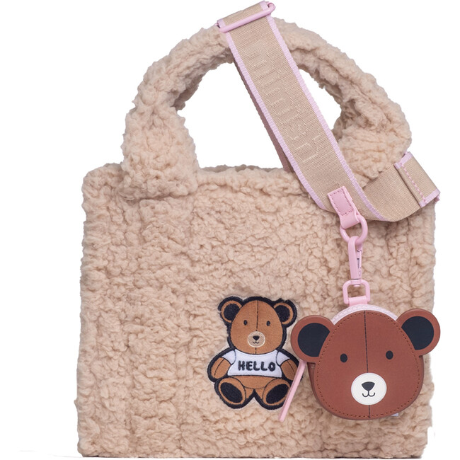 Sherpa Tote Bag with Matching Coin Purse, Teddy Bear - Bags - 4