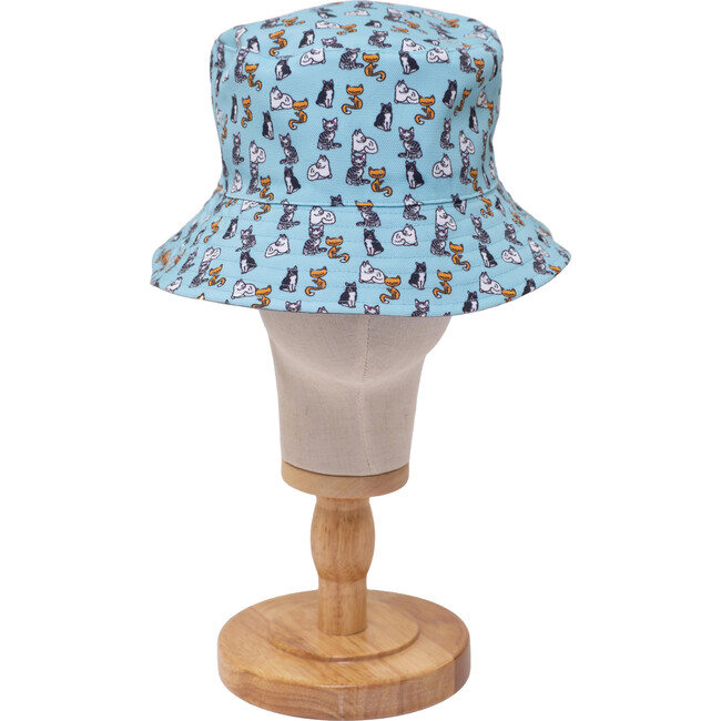 Reversible Bucket Hat, Pals in Print Collection: Sweet Cats - Hats - 4