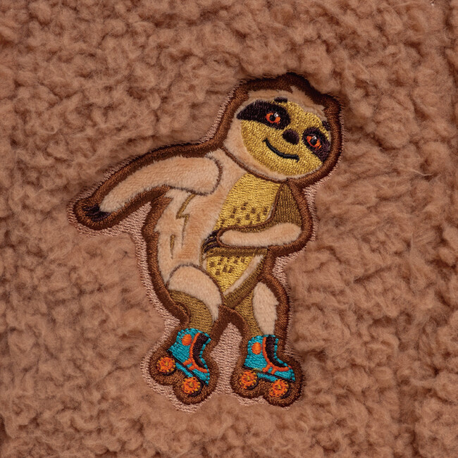 Sherpa Tote Bag with Matching Coin Purse, Skating Sloth - Bags - 6