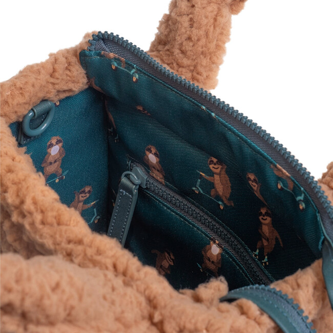 Sherpa Tote Bag with Matching Coin Purse, Skating Sloth - Bags - 9