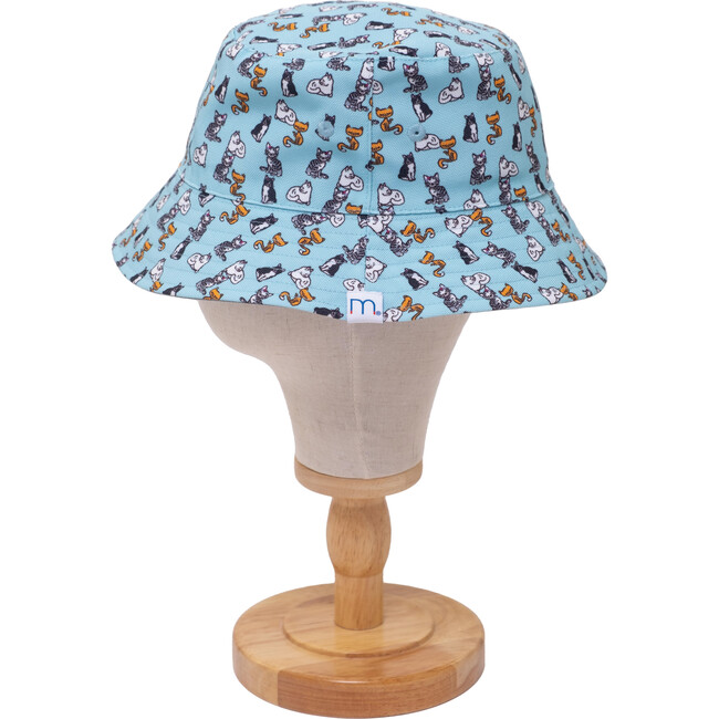 Reversible Bucket Hat, Pals in Print Collection: Sweet Cats - Hats - 5
