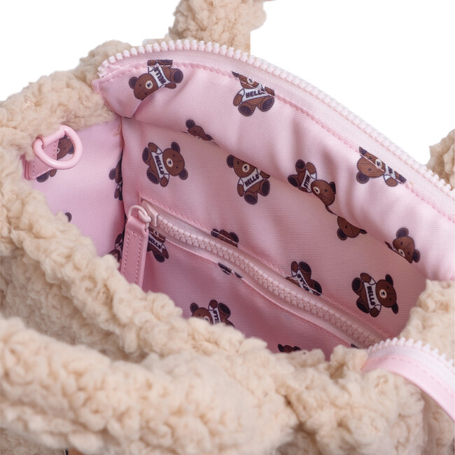 Sherpa Tote Bag with Matching Coin Purse, Teddy Bear - Bags - 9