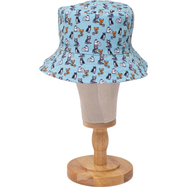 Reversible Bucket Hat, Pals in Print Collection: Sweet Cats - Hats - 6