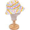 Reversible Bucket Hat ,Happy Daisy Stripes - Hats - 5 - thumbnail