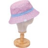 Reversible Bucket Hat, Pink Smile - Hats - 5 - thumbnail