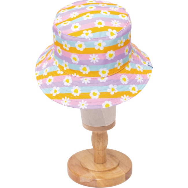 Reversible Bucket Hat ,Happy Daisy Stripes - Hats - 6