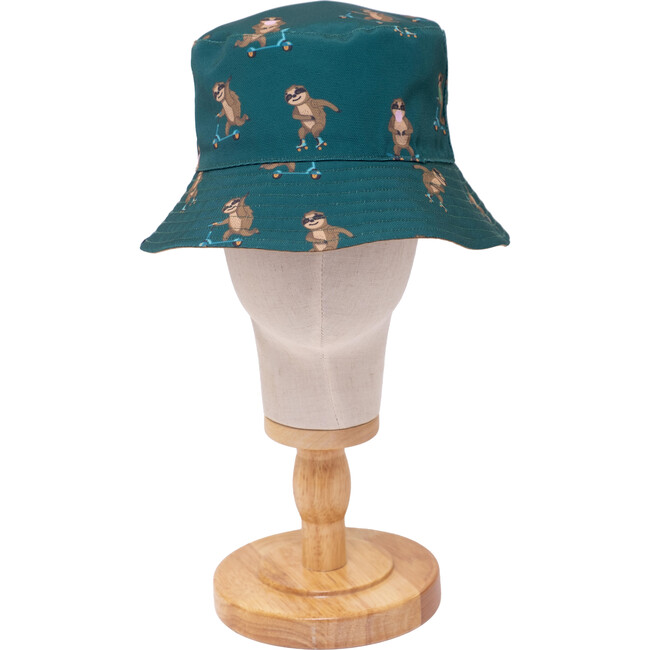 Reversible Bucket Hat , Pals in Print Collection: Skating Sloths - Hats - 4