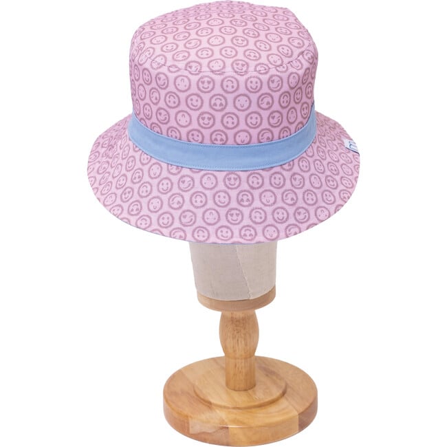 Reversible Bucket Hat, Pink Smile - Hats - 6