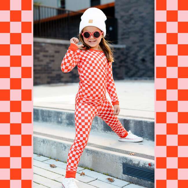 Pink Checked Out 2 Piece Pajama Set - Pajamas - 3