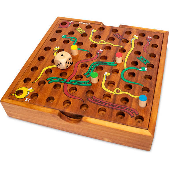 BrainCandy Wooden Snakes & Ladders