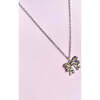 Bow Pendant Necklace Silver - Necklaces - 4 - thumbnail