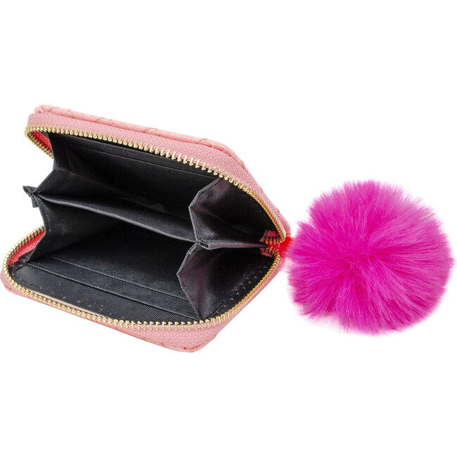 Sparkle Quilted Wallet,  Pink - Bags - 2