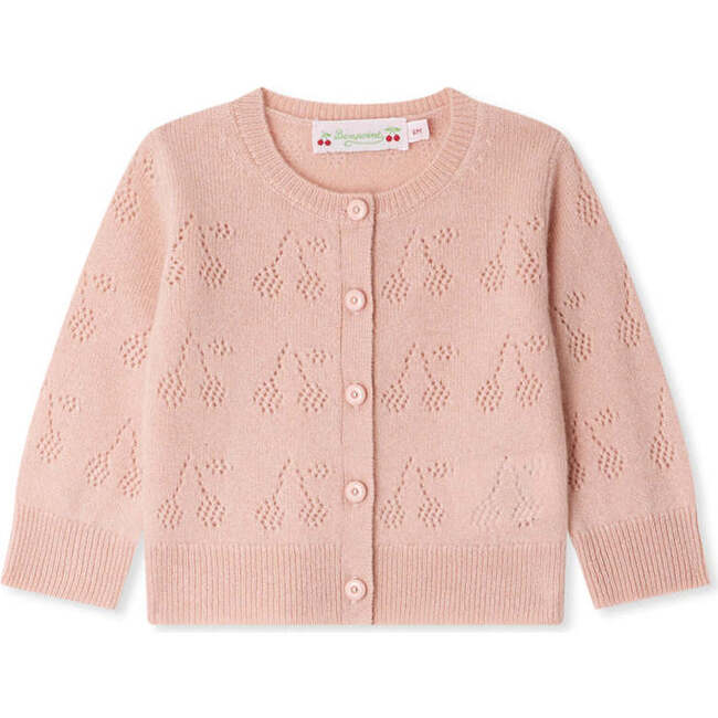 Gwenoli Cashmere Cardigan, Pink Rose Pink