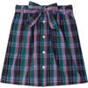 Esterina Plaid Skirt, Violet - Skirts - 1 - thumbnail