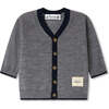 Teotim Baby Cardigan, Grey Melange Grey - Cardigans - 1 - thumbnail