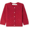 Jarancia Baby Cardigan, Cerise Red - Cardigans - 1 - thumbnail