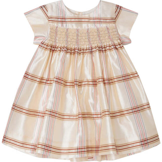 Maruska Baby Dress, Carreaux Ecru