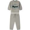 Soft Melange Baby Set, Vert De Gris Green - Mixed Apparel Set - 1 - thumbnail