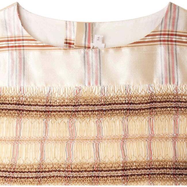 Duchesse Party Dress, Carreaux Ecru Red