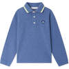 Jerry Knit Polo, Bleu Gris Blue - Polo Shirts - 1 - thumbnail