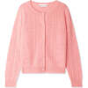Josiane Cashmere Cardigan, Rose Bonbon Pink - Cardigans - 1 - thumbnail