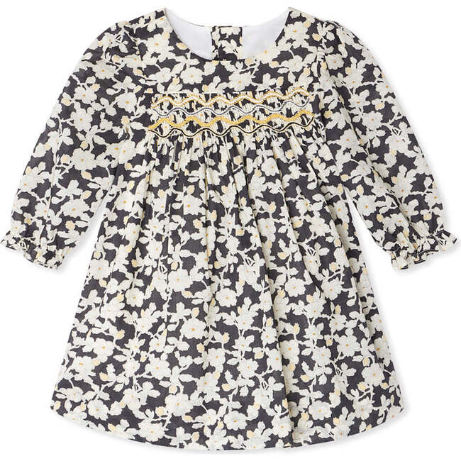 Jailys Fleurs Gold Thread Baby Dress Black