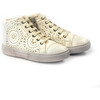 Lace-Up Leather Sneakers, White - Sneakers - 1 - thumbnail