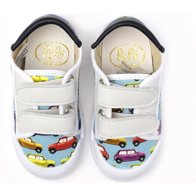 Cars Print Double Velcro Strap Sneakers, Multicolors