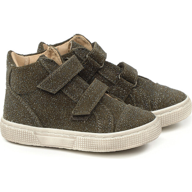 Double Velcro Strap Sneakers, Olive