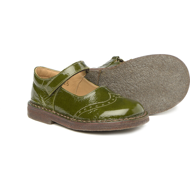 Velcro Strap Mary Jane, Green
