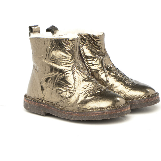 Side Zip Ankle Boots, Green