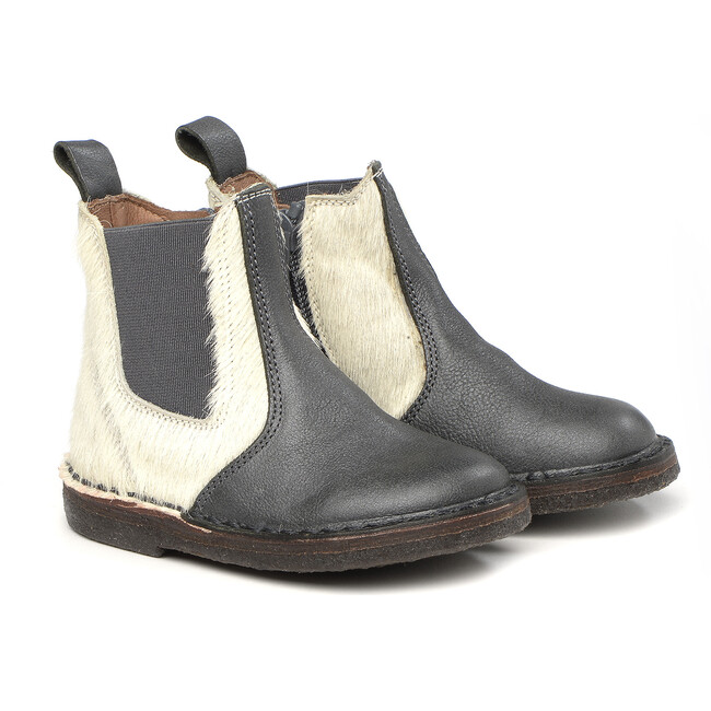 Side Zip Ankle Boots, Black