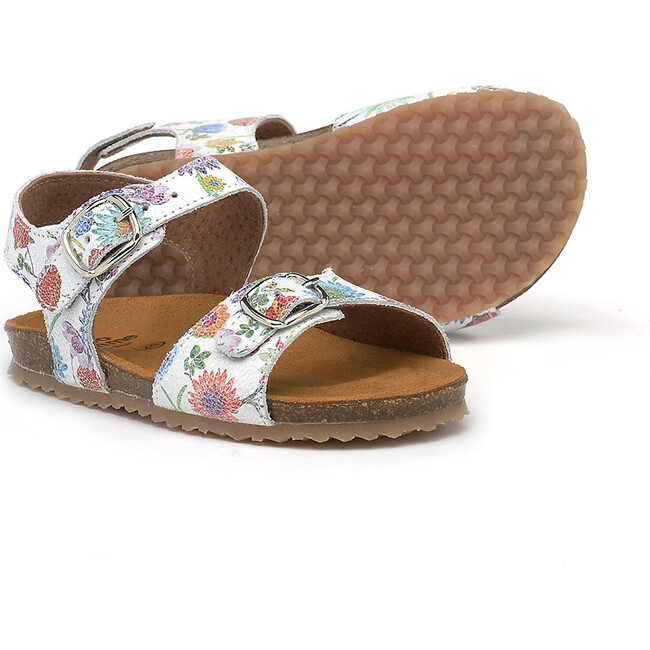 Buckled Sandals, White