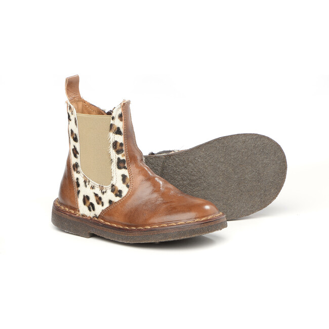 Side Zip Ankle Boots, Brown