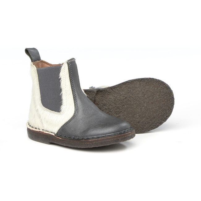 Side Zip Ankle Boots, Black