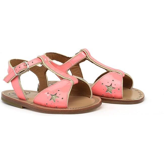 Star Detail Sandals, Pink - Sandals - 1