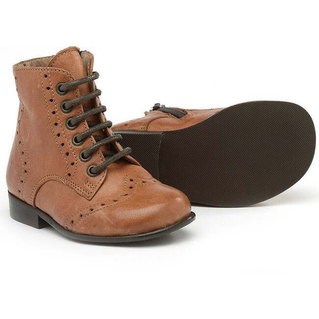 Side Zip Ankle Boots, Brown