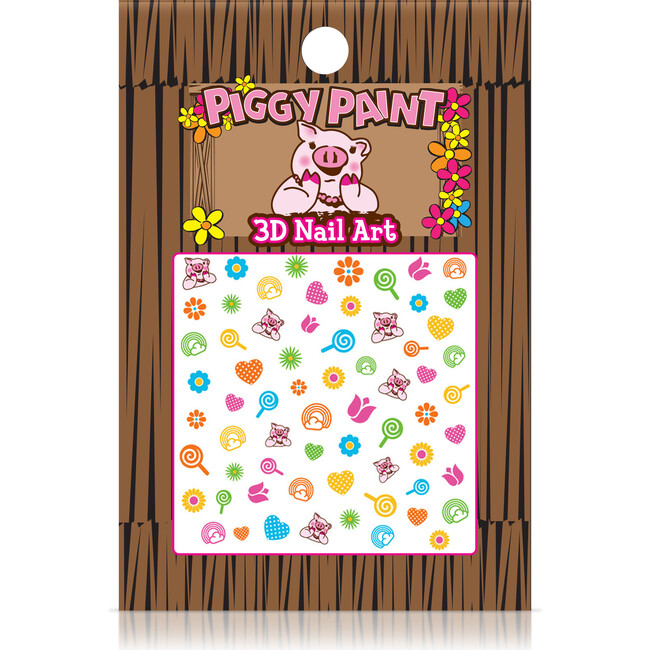 5 Nail Art Party Pack, Heart, Blossom, Flower, Earrings & Sweetie - Nails - 7