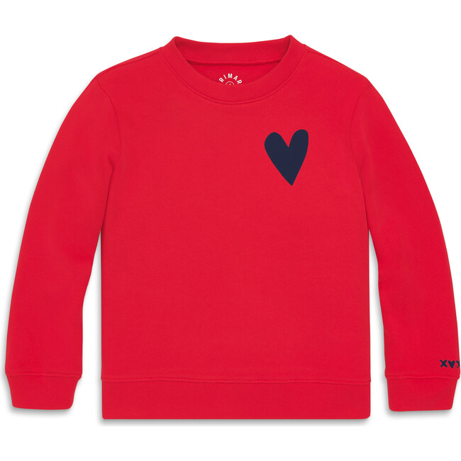 Kids Heart Sweatshirt, Lollipop Navy
