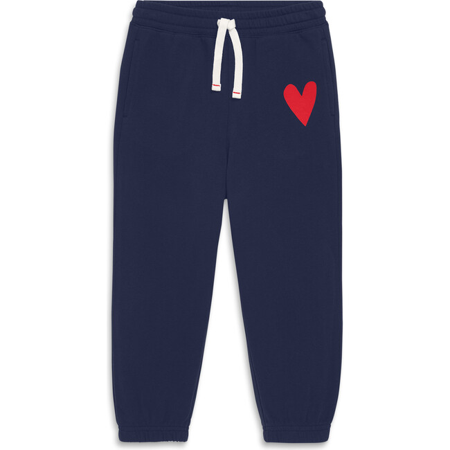 Kids Heart Sweatpant, Navy Lollipop