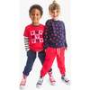 Kids Heart Sweatpant, Lollipop Navy - Sweatpants - 2