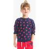 Kids Sweatshirt In Confetti Hearts, Navy Mini Lollipop Hearts - Sweatshirts - 2