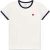 Adult Embroidered Heart Ringer Tee (Women's Fit), Ivory - T-Shirts - 1 - thumbnail