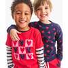 Kids Sweatshirt In Confetti Hearts, Navy Mini Lollipop Hearts - Sweatshirts - 3