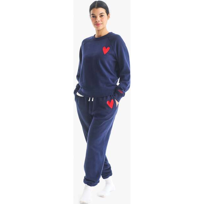 Adult 24/7 Heart Sweatpant (Women's Fit), Navy Lollipop